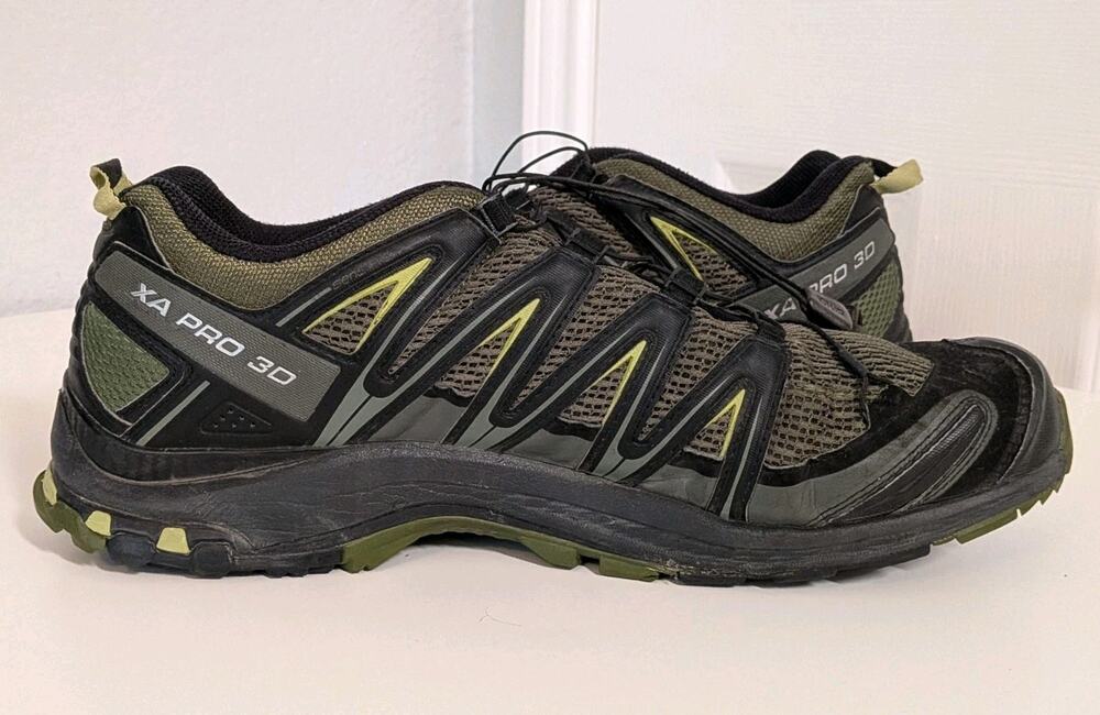 Salomon XA Pro 3D Trail Running Shoes Size 14 Mens Green